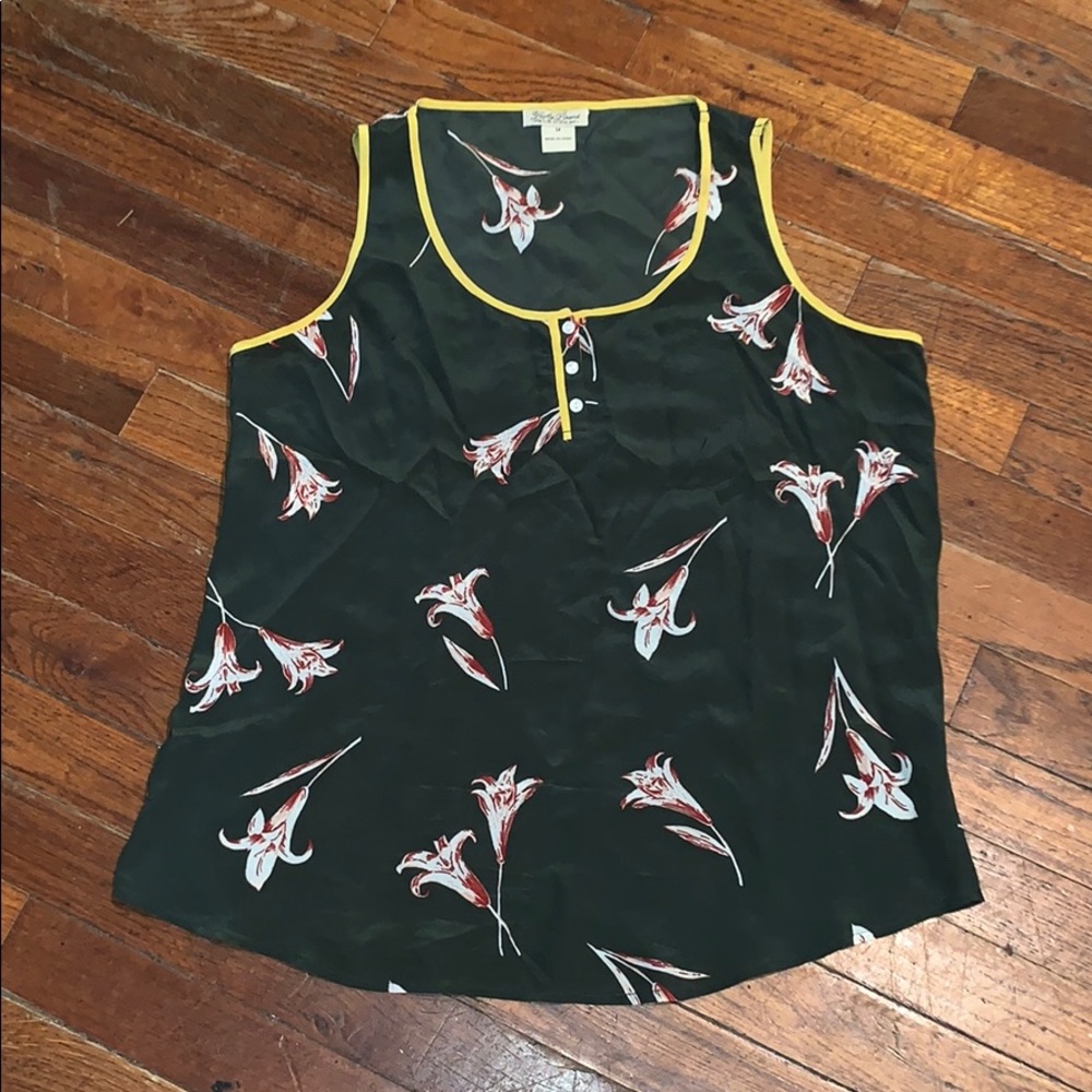Lucky Brand Black Floral Tank Top